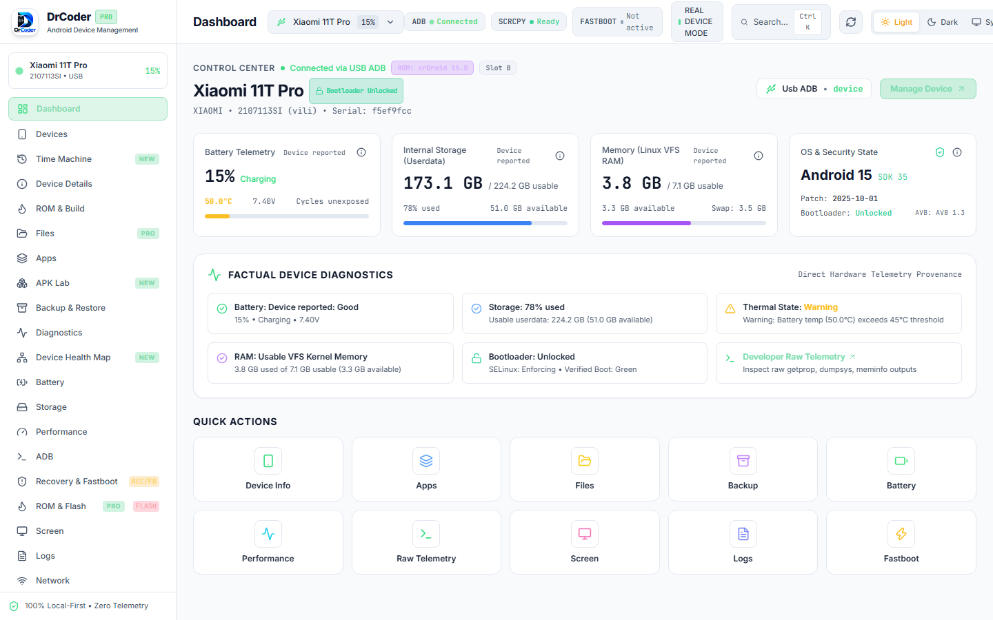 DrCoder Desktop Interface