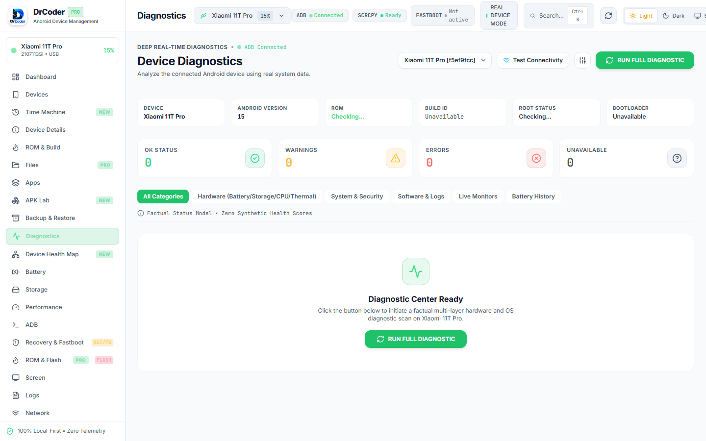 Device Diagnostics Dashboard